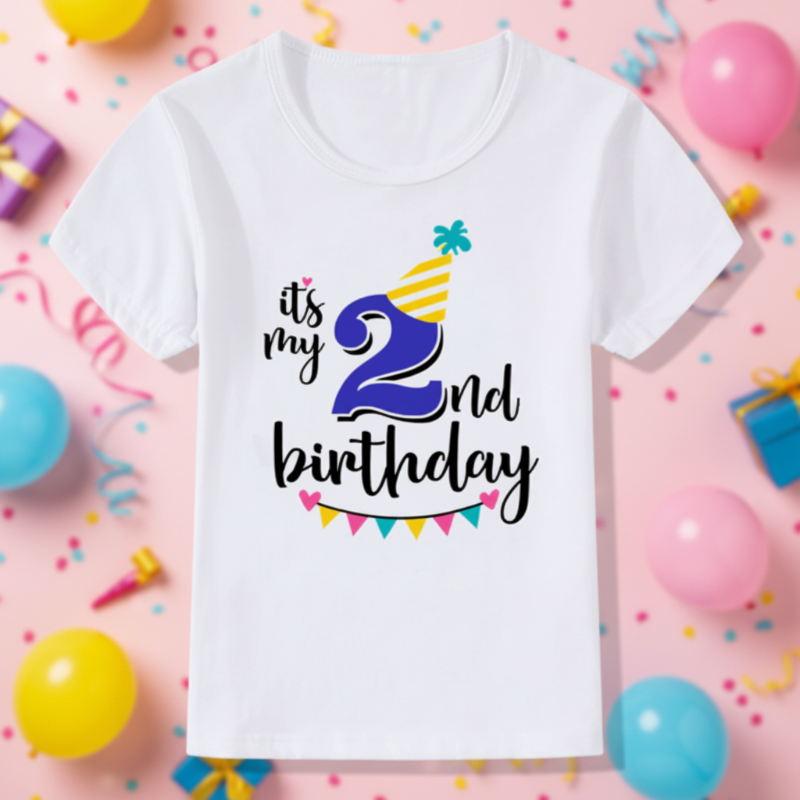 Birthday Graphic Tee – Sødt & let – Børnet-shirt til fødselsdag