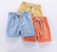 Thumbnail for Mini Fashion™ - Hurtigtørrende materiale - Bomulds-linned shorts