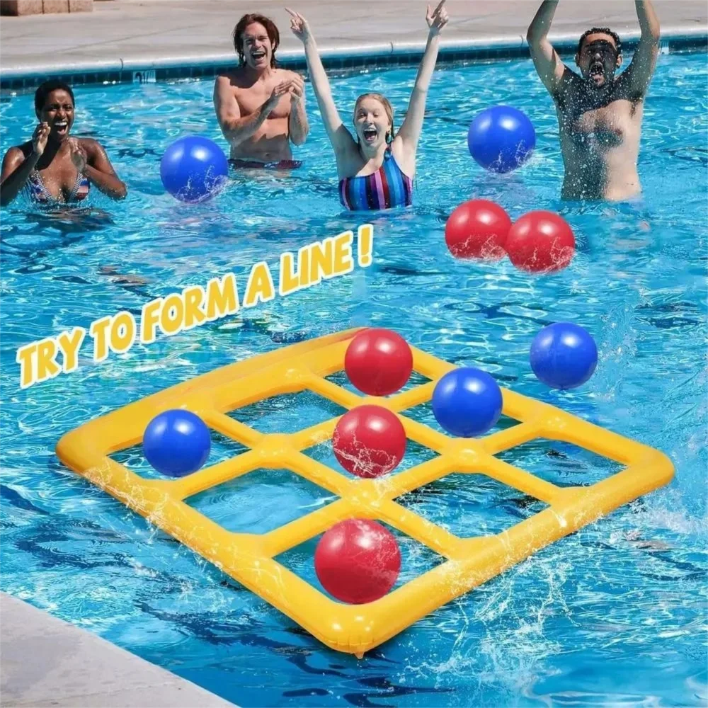 Pool Tic Tac Toe – Farverigt og sjovt - legesæt til pool fire på stribe