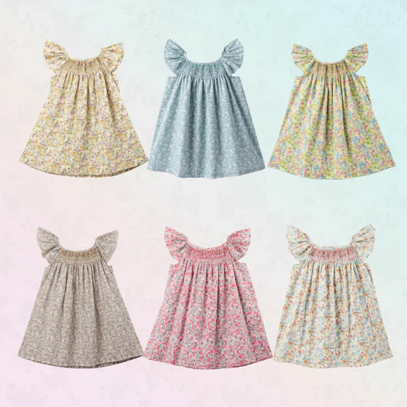 Floral Dress – Let og luftig – Pige-kjole med flagrende ærmer
