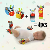 Thumbnail for Wrist Rattle and Socks – Motorik & leg – Rangle til babyer (sæt med 4)