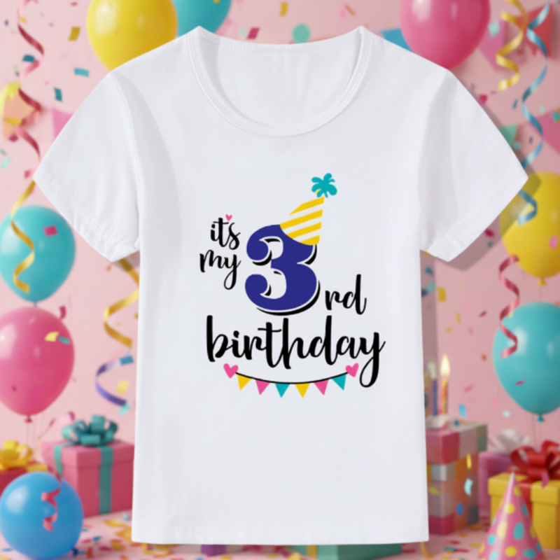 Birthday Graphic Tee – Sødt & let – Børnet-shirt til fødselsdag
