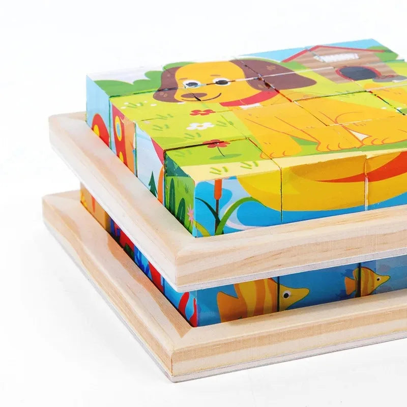 CubePuzzle – Sjovt og lærerigt - 3D-puslespil med træklodser