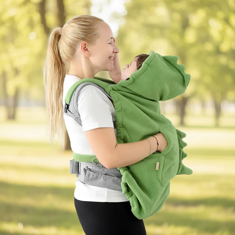 Dinosaur Baby Carrier Cover – Varmt & behageligt – Dino Baby-tæppe