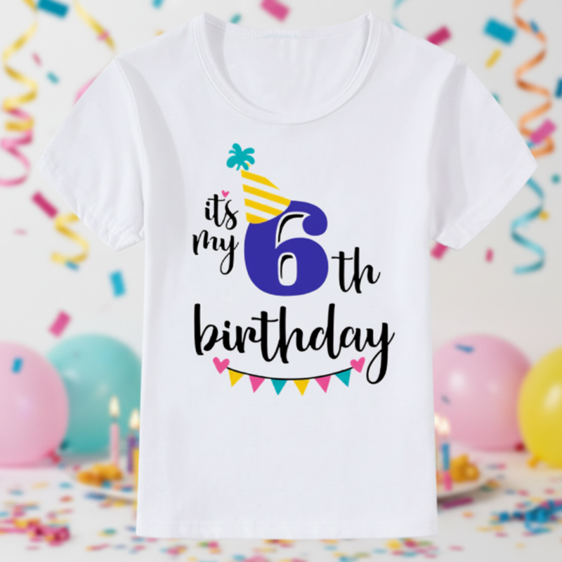 Birthday Graphic Tee – Sødt & let – Børnet-shirt til fødselsdag