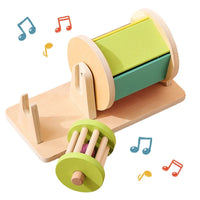 Thumbnail for Sensory Drum™ – Farve- og formspil - Montessori-legetøj i træ