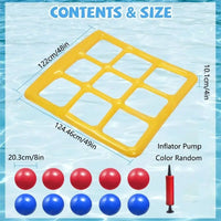 Thumbnail for Pool Tic Tac Toe – Farverigt og sjovt - legesæt til pool fire på stribe