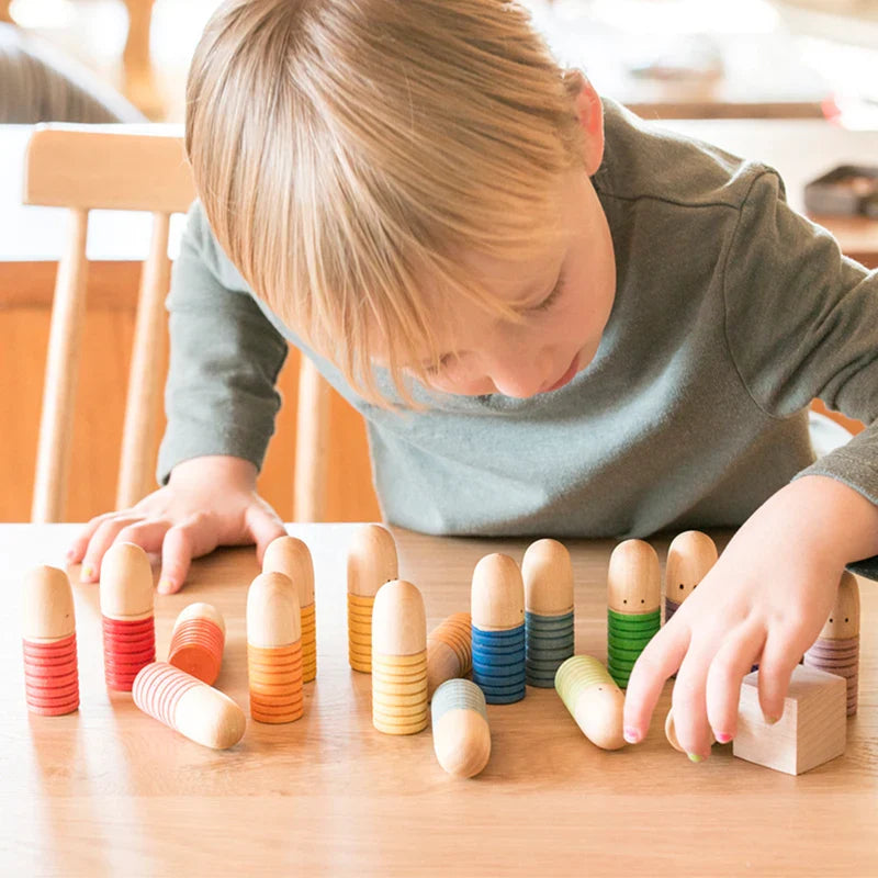 Rainbow Blocks™ – Kreativ farvesjov – Farvespil i træ