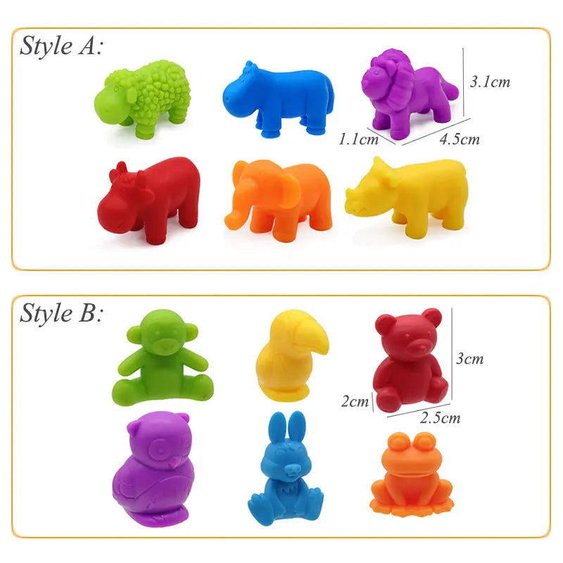 Rainbow Teddy Bears Toys™ - Pædagogisk og kreativ - Regnbue-tællebjørne