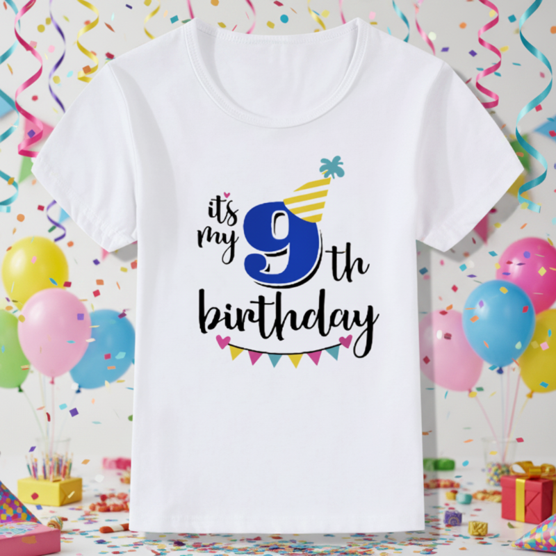 Birthday Graphic Tee – Sødt & let – Børnet-shirt til fødselsdag