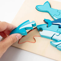 Thumbnail for Animal Puzzle™ – Opdag og lær – Tegneserie-puslespil i træ