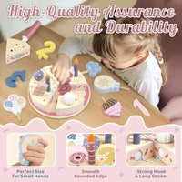 Thumbnail for Wooden Cake Cutting Toy – Kreativitet & Rollespil – Træfødselsdagskage