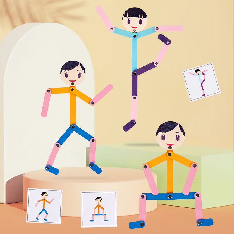 PlayGrow - Lærende leg - Montessori-puslespil Sportmand