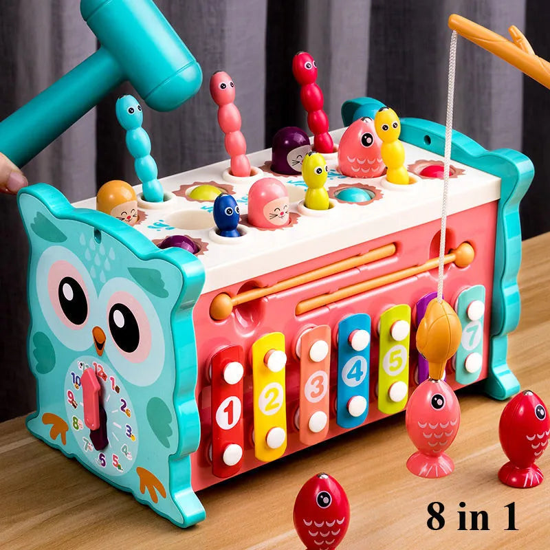 Montessori Hammering Toy – Motorik & læring – 8-i-1 legesæt
