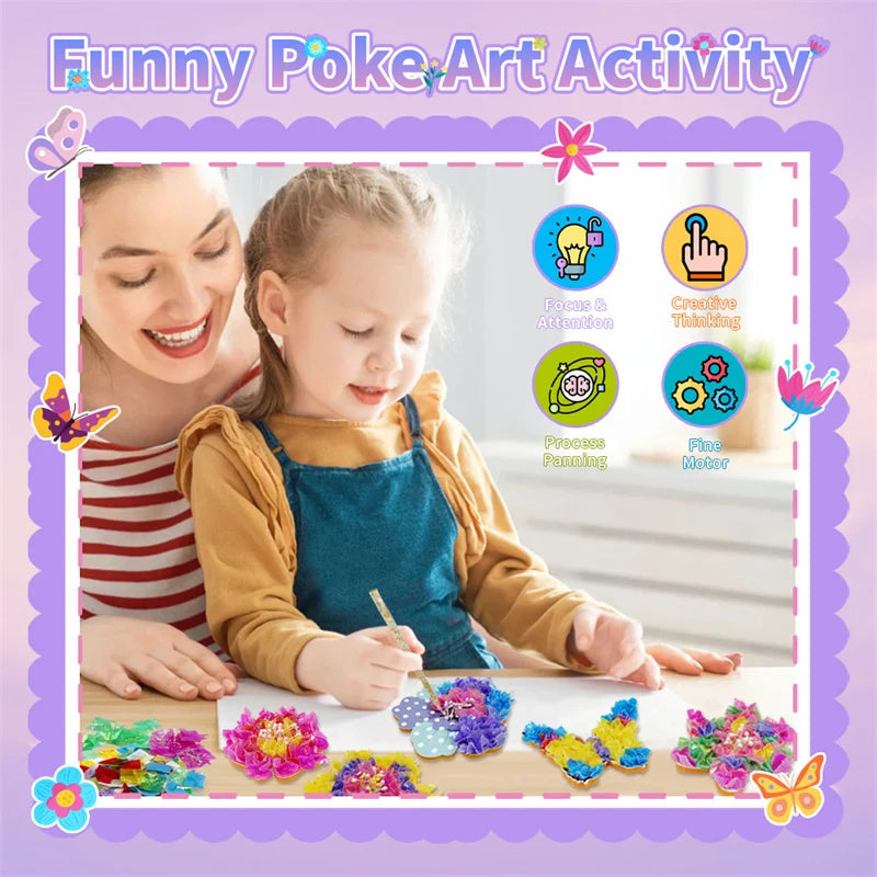 DIY Flower Poke Art – Kreativt & lærerigt – Blomsterhåndværkssæt