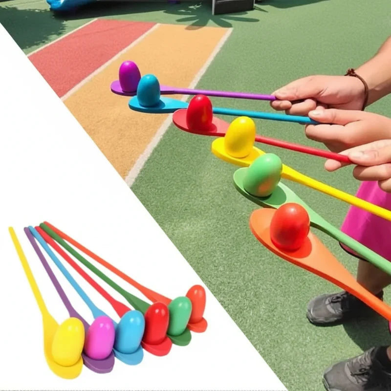 Wooden Egg Spoon Game – Motorik & læring – Ægge-løb og balance-spil