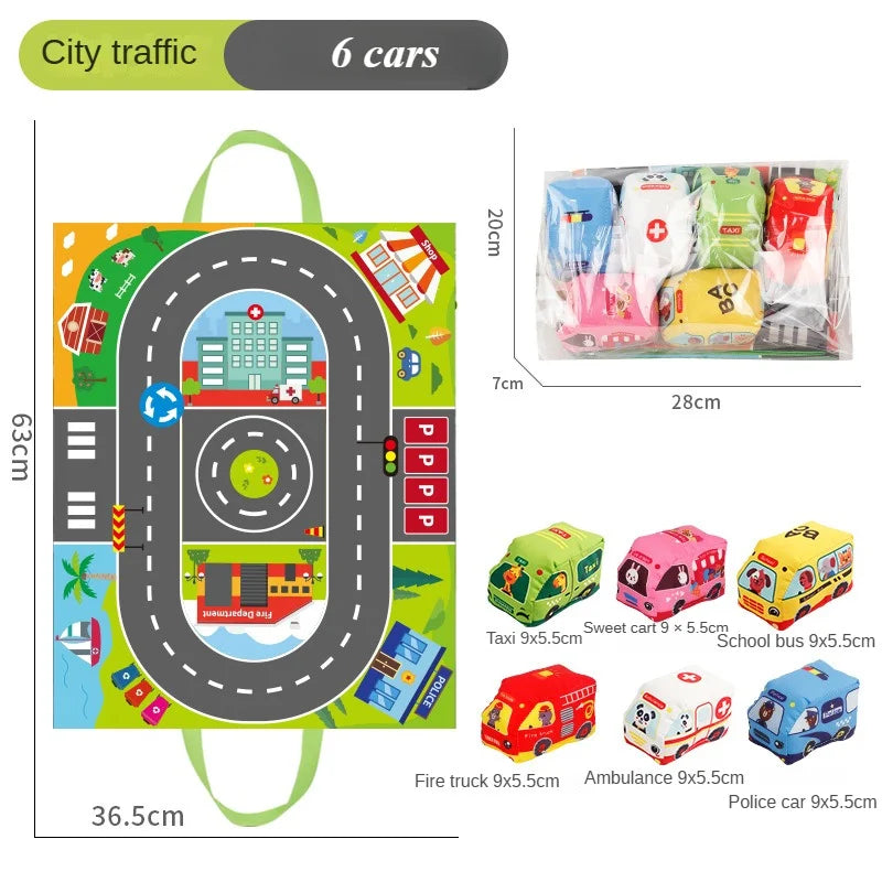 Car Playmat™ - Tegneserie-eventyr - Legemåtte og biler