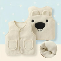Thumbnail for Baby Bear Fleece Vest – Varm og blød – Børnevest med bjørnemotiv