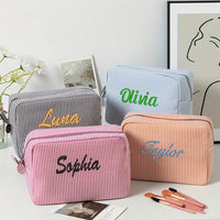 Thumbnail for Striped Name Pouch – Personlig og stilfuld – Makeup-taske