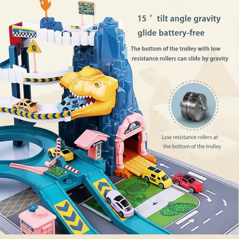 JurassicRun – Cool & lærerigt – Dino-racerbane med biler