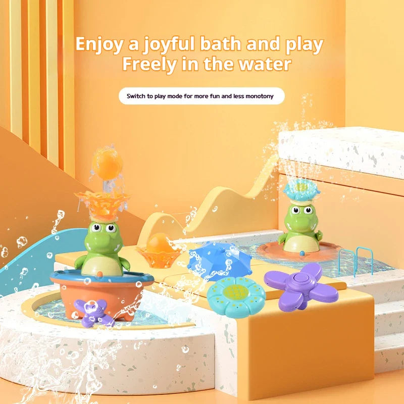 Light Up Crocodile Bath Toy – Interaktivt & vandleg – Krokodille-springvand, bade-legetøj