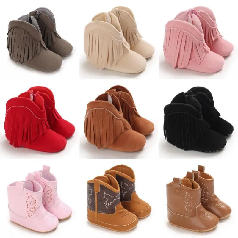 Mini Fashion™ - Sejt Look - Cowboystøvler til piger