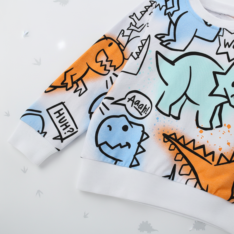 Kids Dinosaur Sweatshirt – Komfort & stil – Dino børnesweater