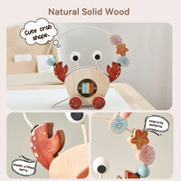 Thumbnail for Crab Pull Toy™ – Leg og læring – Krabbe af træ