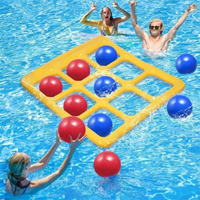 Thumbnail for Pool Tic Tac Toe – Farverigt og sjovt - legesæt til pool fire på stribe
