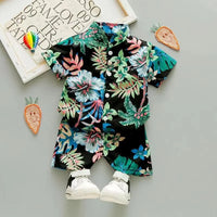 Thumbnail for Mini Fashion™ - Frisk og munter - Blomstret drengesæt