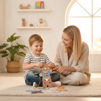 Thumbnail for ThreadBear – Sød & lærerig – Montessori-trælegetøj Bjørn