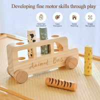 Thumbnail for PressBus – Montessori & Lærerigt – Træ Tryk Legebus