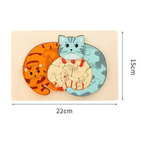 Thumbnail for Animal Puzzle™ – Opdag og lær – Tegneserie-puslespil i træ