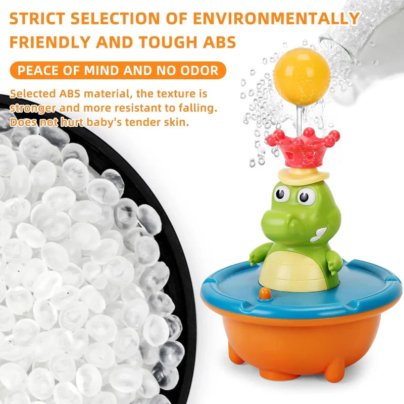 Light Up Crocodile Bath Toy – Interaktivt & vandleg – Krokodille-springvand, bade-legetøj