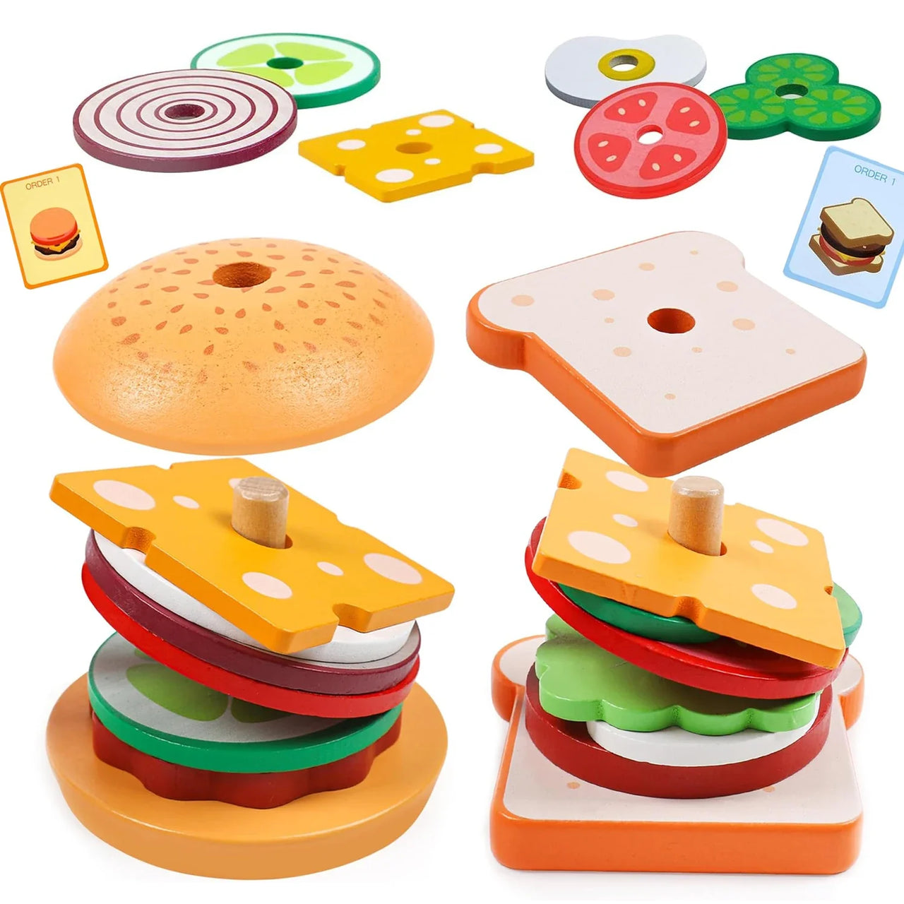 Woods™ - Velsmagende stabling - Sandwich-byggelegetøj