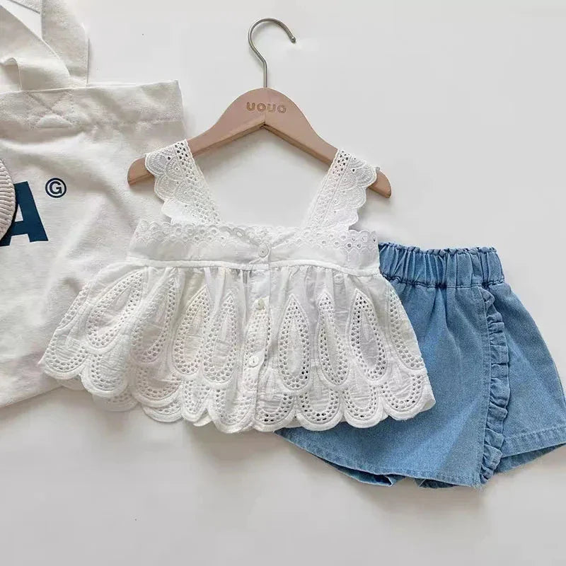 Mini Fashion™ - Sødt blondesæt til piger