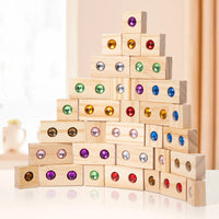 Thumbnail for Rainbow Gem Stacking Blocks – Kreativt og lærerigt – Sæt med træklodser til at stable
