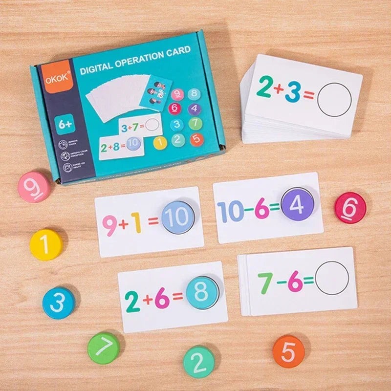 Math Tokens™ - Tælle og regne - Regnekort til børn