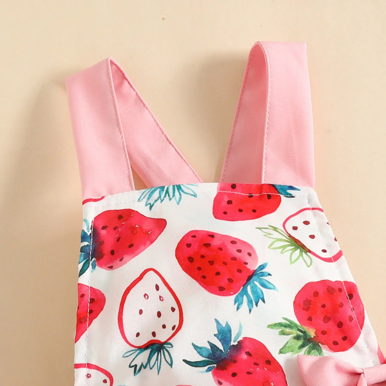 Mini Fashion™ - Ko eller Jordbær - Romper til Piger