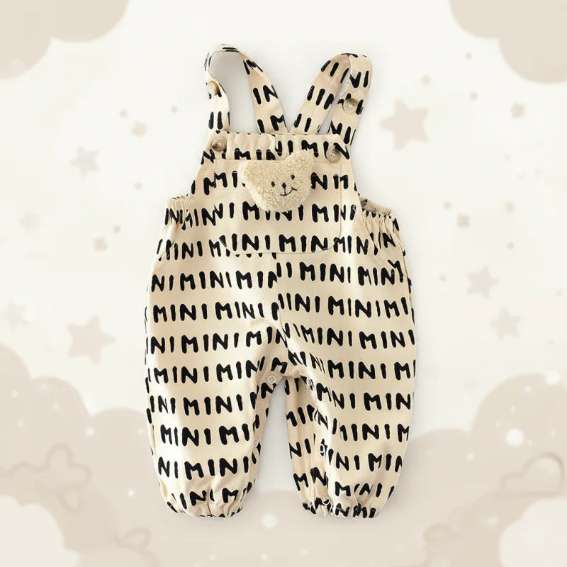 Striped Overall Romper – Blødt & behageligt – Jumpsuit til børn