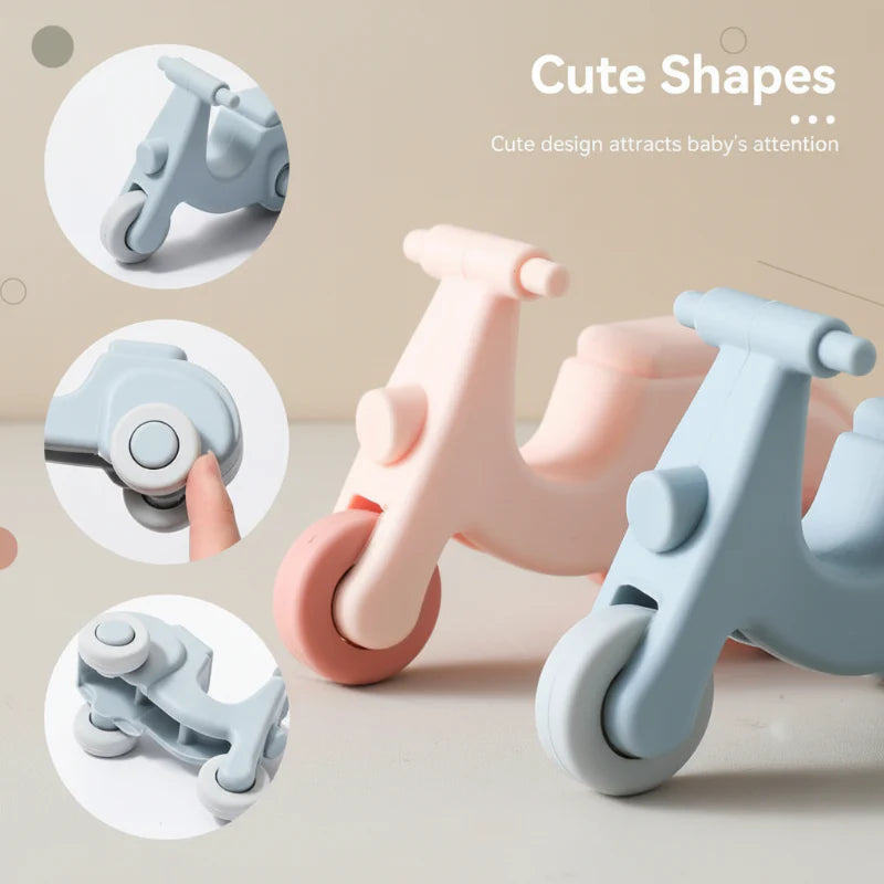 Montessori Silicone Toy Car – Sikker & bidvenlig – Bidelegetøj i form af et køretøj i silikone
