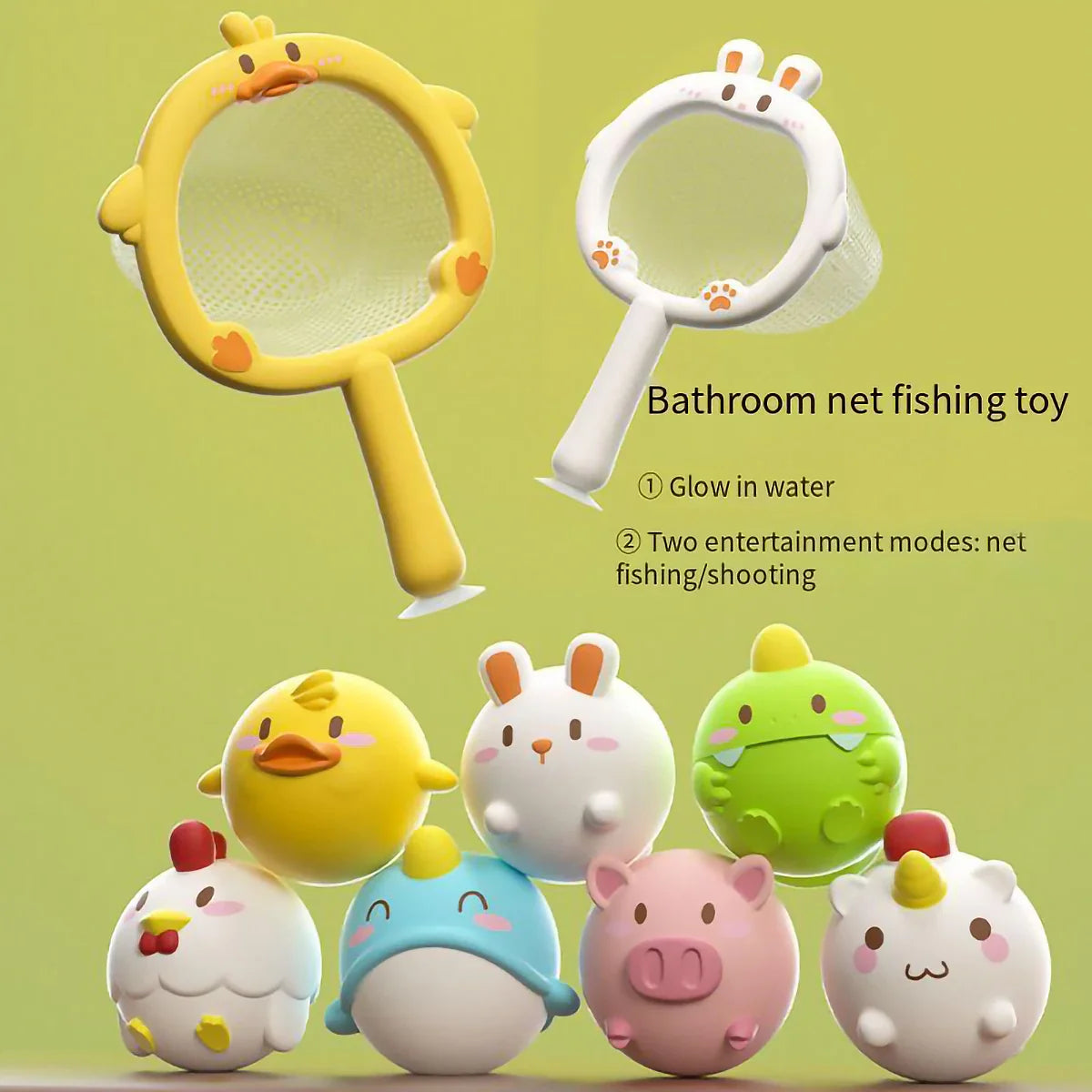 Squeaky Splash™ – Badefest - fiskenet i badekarret