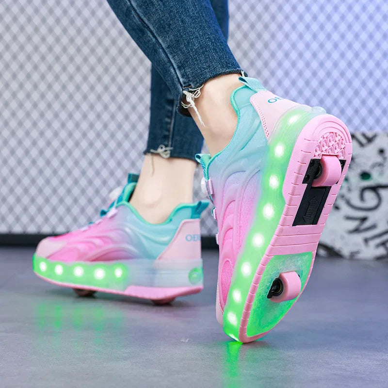 Light-Up Skate Shoes – LED & komfortable – lysende sneakers med rullefunktion