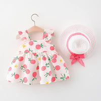 Thumbnail for Mini Fashion™ – Sød og sommerlig – Frugtkjole (inkluderer GRATIS stråhat)