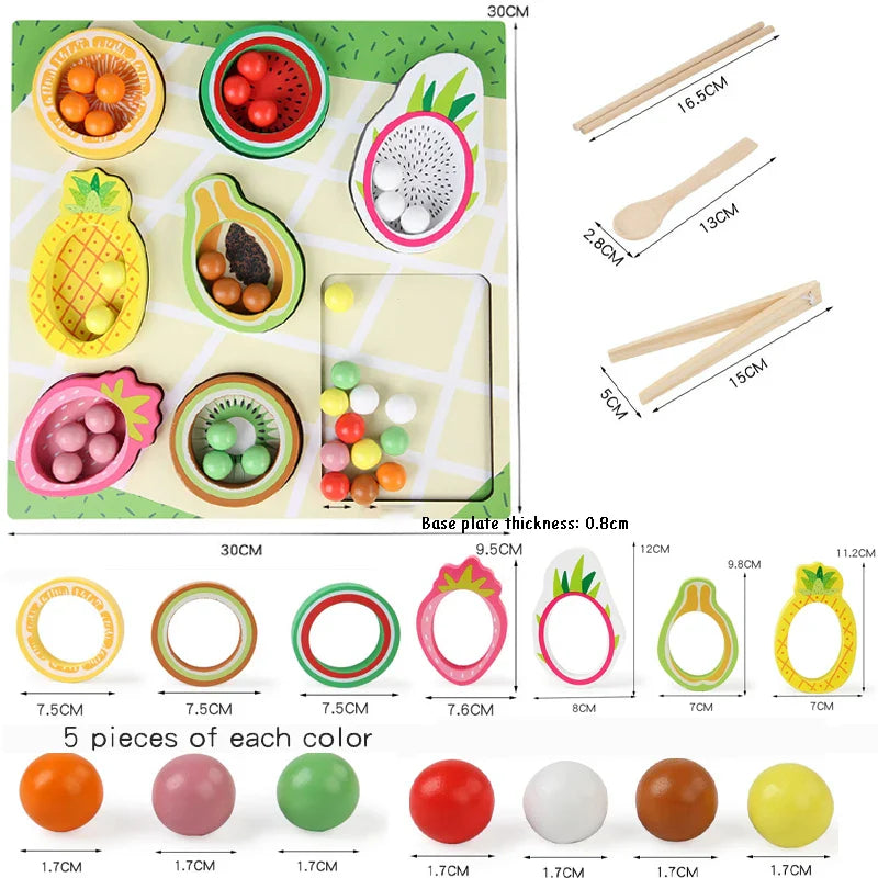 Toddler Clips™ - Frugt- og formmatchning - Sorteringsspil