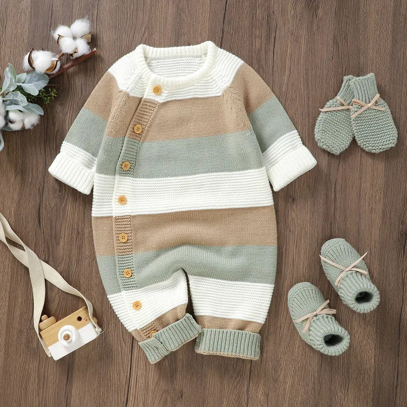Mini Fashion™ - Varm og behagelig - Strikket Romper