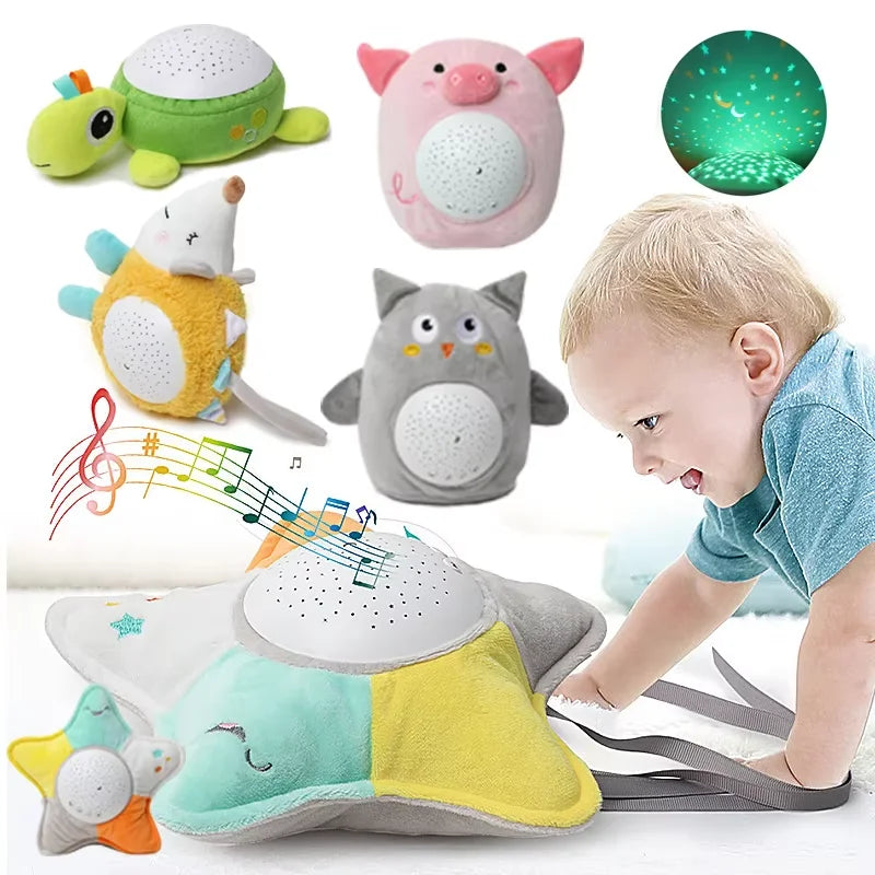 StarPlush – Blød og beroligende – krammedyr med natlampe-projektor