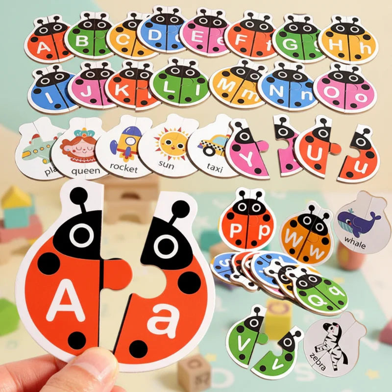 Wooden Letter Matching Game – Læring & leg – Alfabetpuslespil
