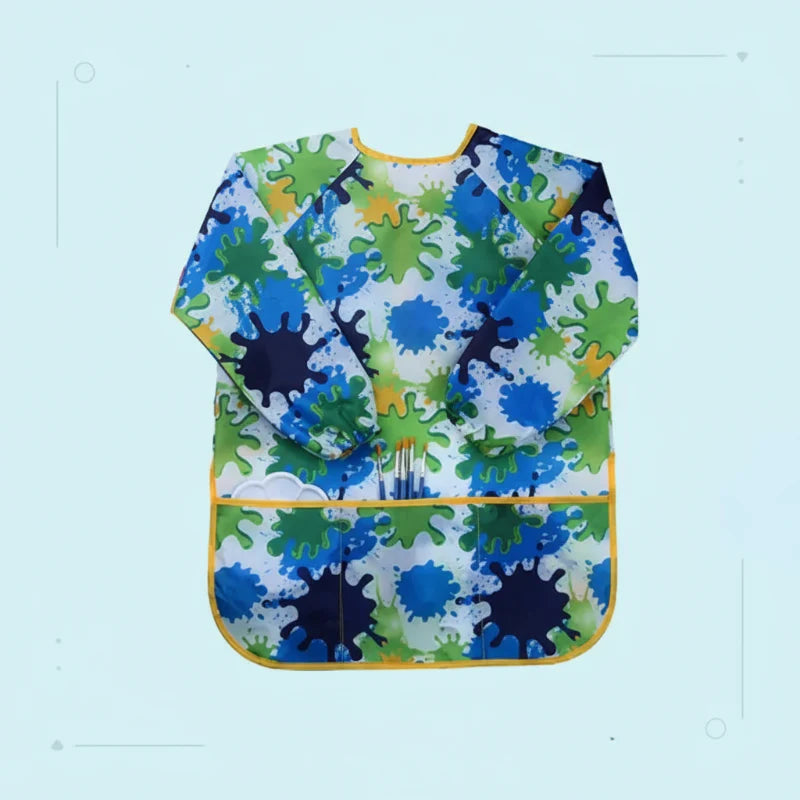 ArtEase – Farverig og vandafvisende – Malerskjorte til børn