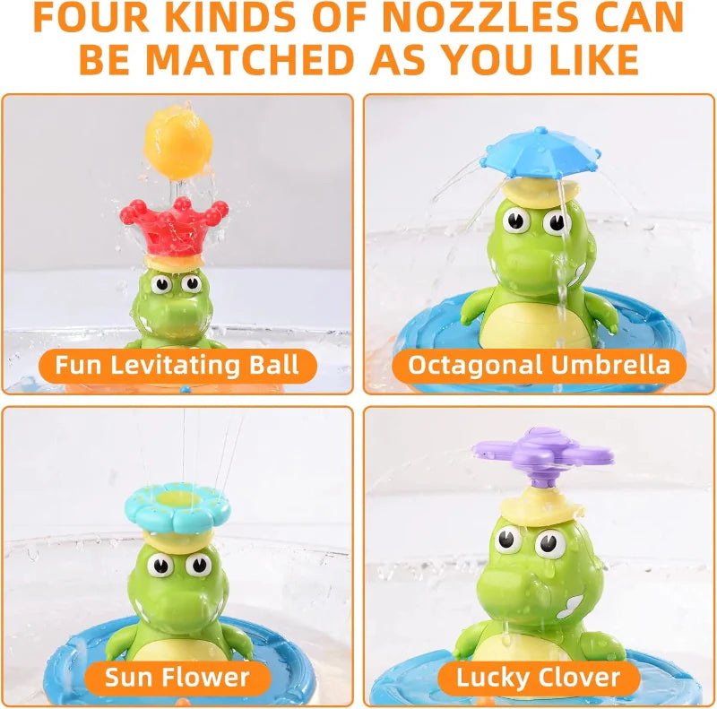 Light Up Crocodile Bath Toy – Interaktivt & vandleg – Krokodille-springvand, bade-legetøj